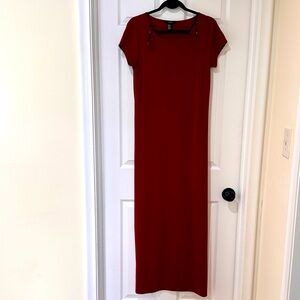 Never worn Forever 21 maxi dress burgundy bodycon short sleeved t-shirt style